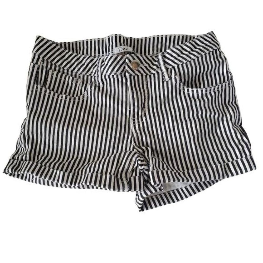 Dex | Classic Stripe Denim  Shorts